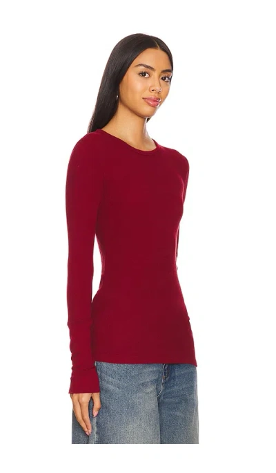 Shop Bobi Long Sleeve In Burgundy