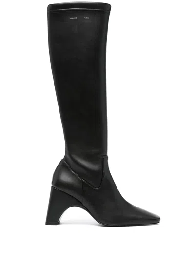 Coperni Black Bridge Stretch Tall Boots In Black