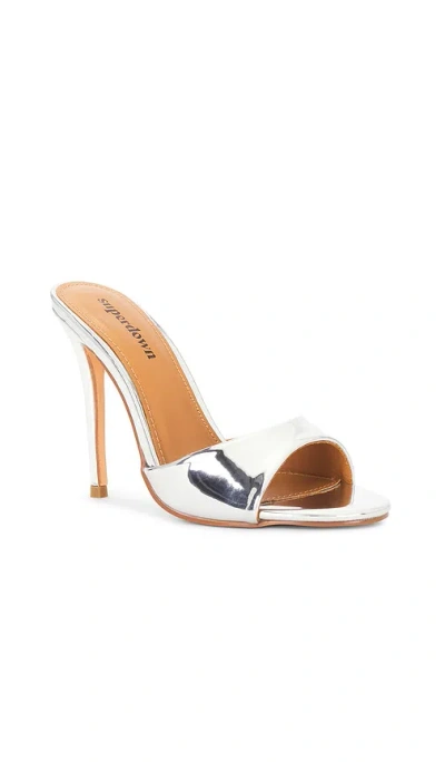 Shop Superdown Tori Heel In Metallic Silver