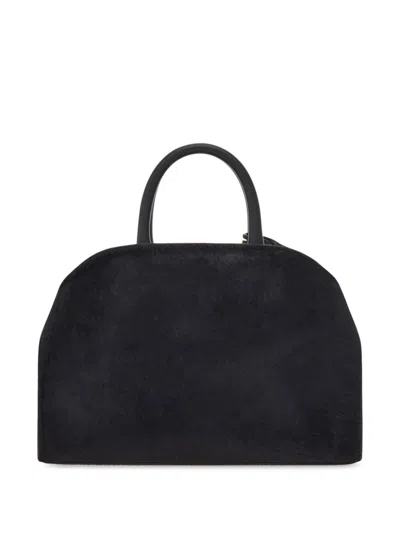 Ferragamo Mini Hug Leather Top Handle Bag In Black