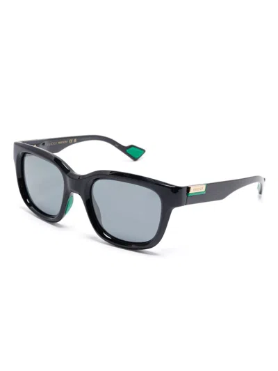 Shop Gucci Square-frame Sunglasses In 黑色