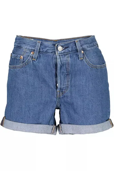 Levi's Womens Broken Midnight No Dx 501 High-rise Stretch-denim Shorts In Blue