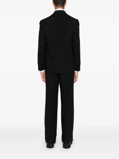 Shop Tagliatore Double-breasted Suit In Black