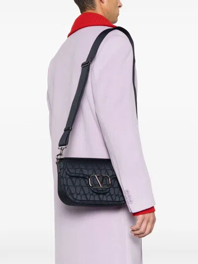 Valentino Toile Iconographe Shoulder Bag In Blue