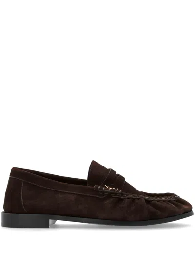 Saint Laurent Le Loafer Loafers In Suede In Brown