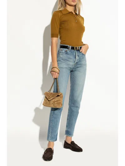 Saint Laurent Le Loafer Loafers In Suede In Brown