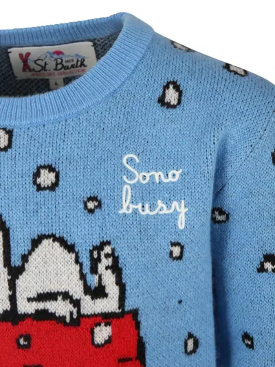 Mc2 Saint Barth X Snoopy Peanuts Sweater In Blue
