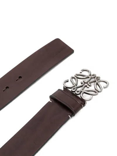 Loewe Chunky Anagram Belt In Brown