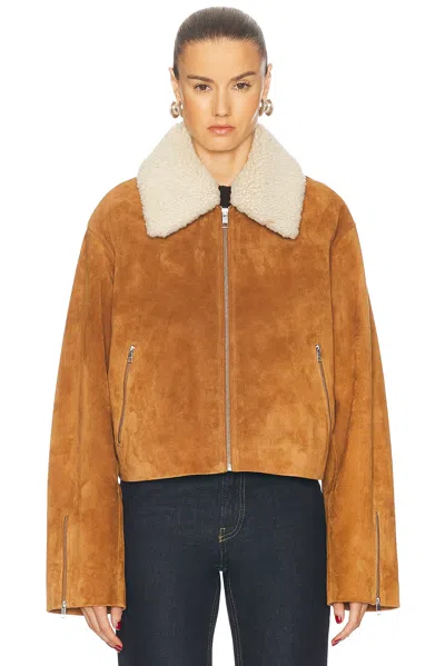 Staud Lenora Jacket In Tan