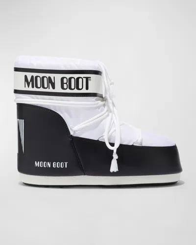 Moon Boot Classic Low 2 Shell And Faux Leather Snow Boots In White