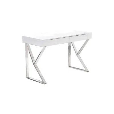 Best Master Furniture Philon 47" Modern Wood Computer Desk In Silver