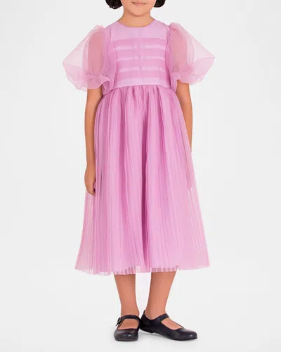 MAMA LUMA GIRL'S FLOWY A-LINE ORGANZA DRESS 