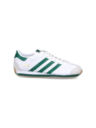 Adidas Originals Japan Country Sneakers Low-top Rubber Stripes In White