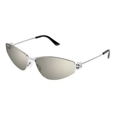 Shop Balenciaga Sunglasses In Silver