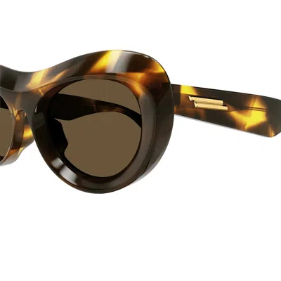 Shop Bottega Veneta Sunglasses In Brown