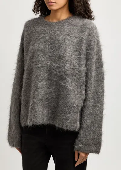Totême Toteme Brushed Alpaca-blend Jumper In Grey