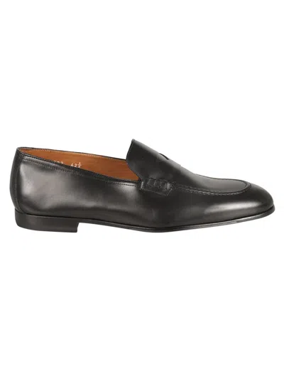 Shop Doucal's Flat Shoes In Nero Fdo Nero