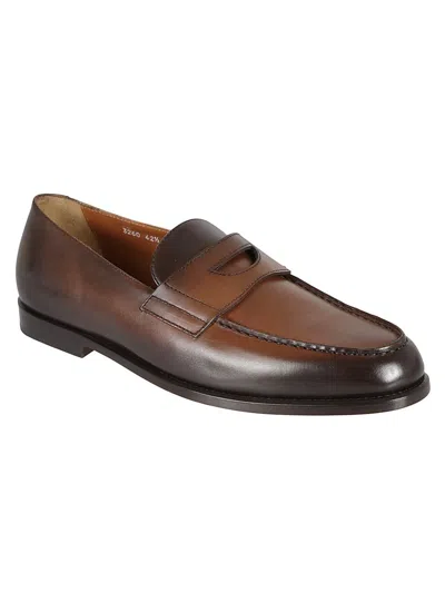 Shop Doucal's Flat Shoes In Wood Fdo Moro