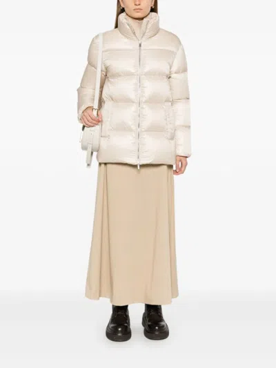 Peserico Down Jacket In Neutrals