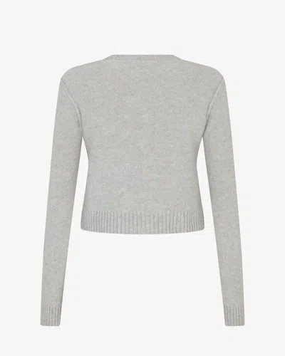 Serena Bute Round Neck Cardigan - Light Grey In Grey
