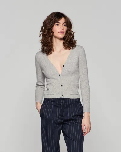 Serena Bute V-neck Pocket Cardigan - Grey In Grey