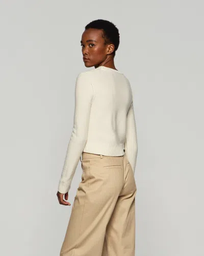 Serena Bute Round Neck Cardigan In Neutral