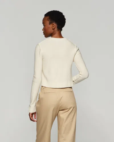 Serena Bute Round Neck Cardigan In Neutral