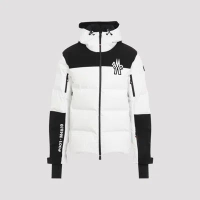 Moncler Colour-block Hooded Puffer Jacker In White