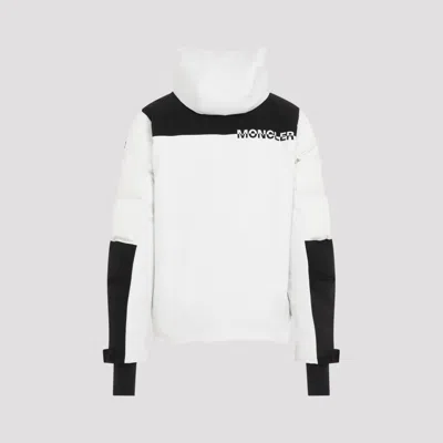 Moncler Colour-block Hooded Puffer Jacker In White