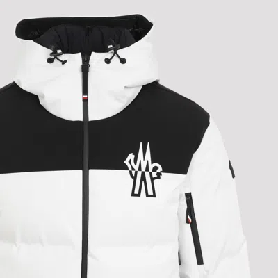 Moncler Colour-block Hooded Puffer Jacker In White