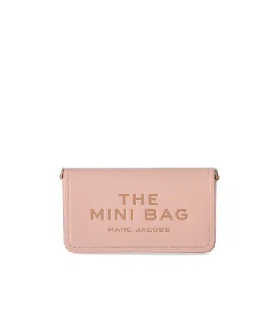 Marc Jacobs The Leather Mini Rose Handbag In Pink
