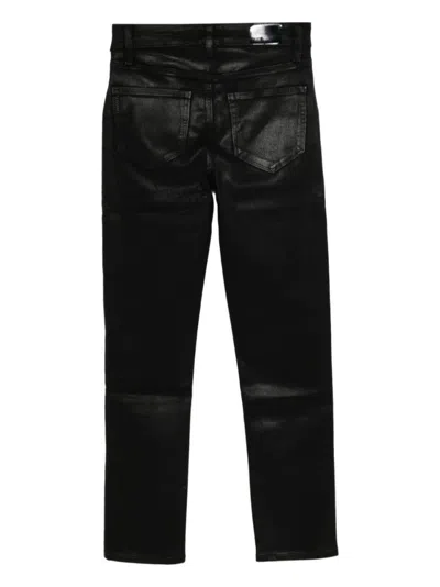 Paige Gemma Leather-like Skinny Jeans Clothing In Black