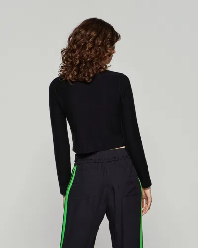 Serena Bute Round Neck Jumper - Black In Black