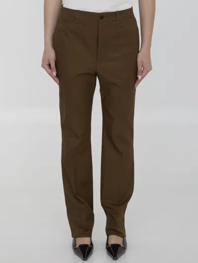 Saint Laurent Pants In Brown