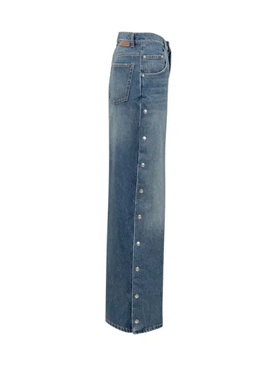Stella Mccartney Snap Blue Denim In Blue