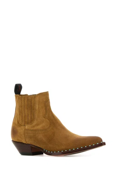 Sonora Stivaletti Hidalgo Mini In Pelle Scamosciata Cammello Donna