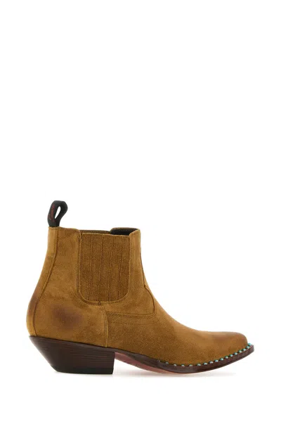 Sonora Stivaletti Hidalgo Mini In Pelle Scamosciata Cammello Donna