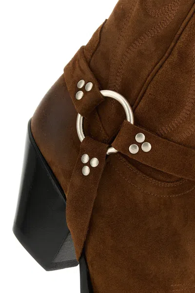 Sonora Stivali Santa Fe Belt In Pelle Scamosciata Marrone Donna