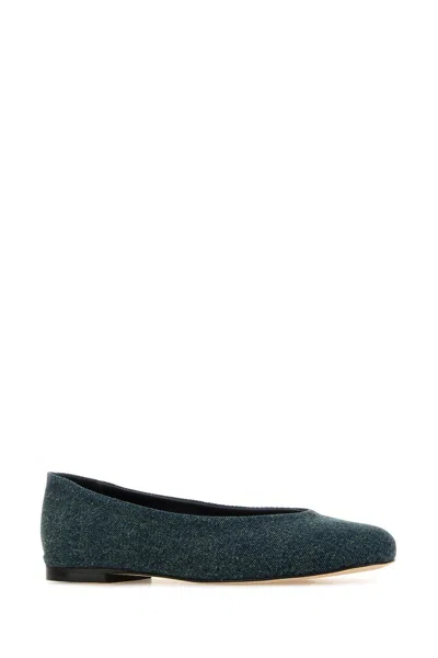Gimaguas Denim Round Toe Ballerina Shoes