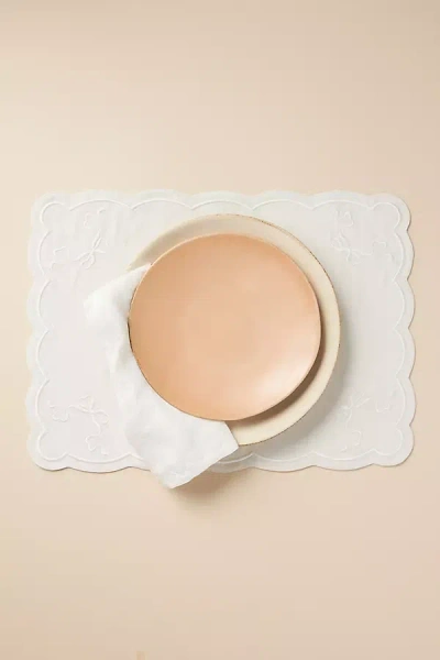 Anthropologie Celine Bow Cotton Embroidered Placemat