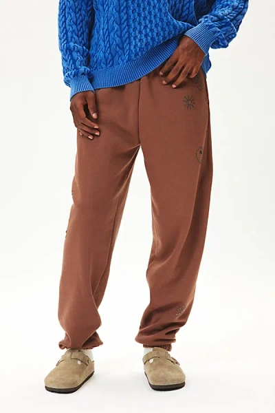 Bdg Studded Up Sweatpant In Chocolate, Men's At Urban Outfitters In Chocolate