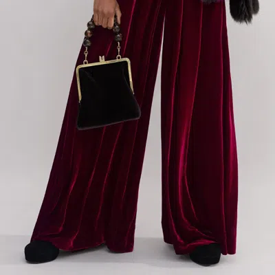 Me+em Silk-blend Velvet Wide-leg Jumpsuit In Intense Red