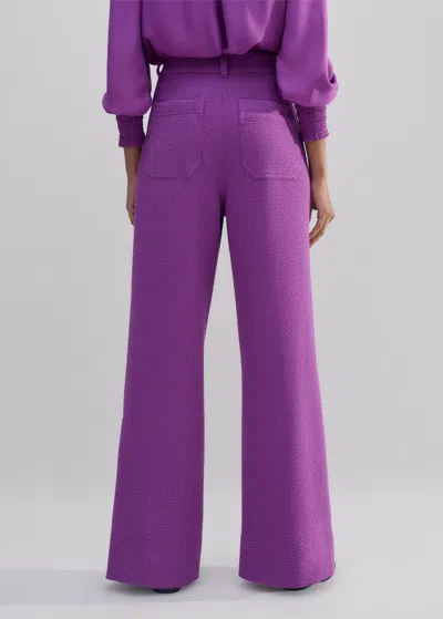 Shop Me+em Regular-length Textured Subtle Flare Trouser In Winter Iris