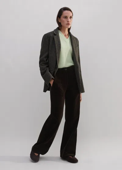 Me+em Velvet Evening Kick Flare Pant In Double Espresso