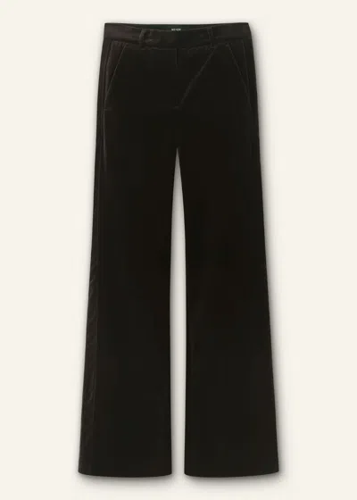 Me+em Velvet Evening Kick Flare Pant In Double Espresso