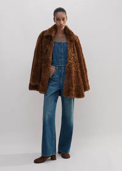 Me+em Super Soft Authentic Denim Dungaree In Authentic Mid Wash