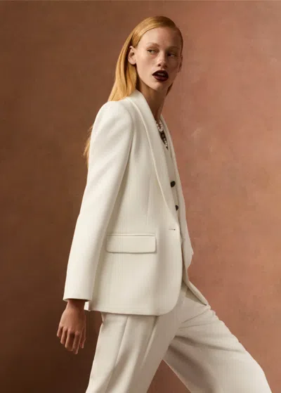 Me+em Forever Shawl Collar Tux Blazer In Ivory