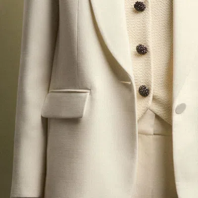Me+em Forever Shawl Collar Tux Blazer In Ivory