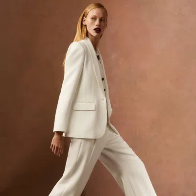 Me+em Forever Shawl Collar Tux Blazer In Ivory