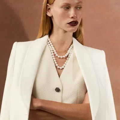 Me+em Forever Shawl Collar Tux Blazer In Ivory